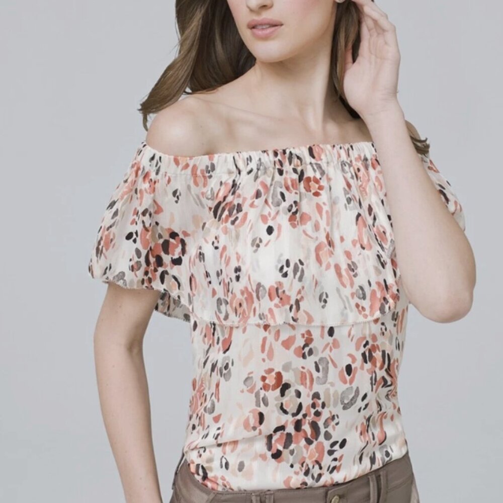 NWT White House Black Market size 8 OFF THE SHOULDER BLOUSE